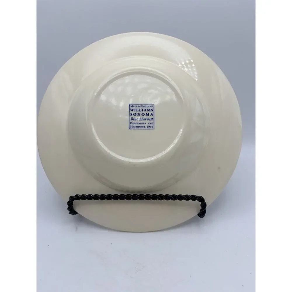 One WILLIAMS SONOMA Blue Harvest Rimmed Bowls England EUC